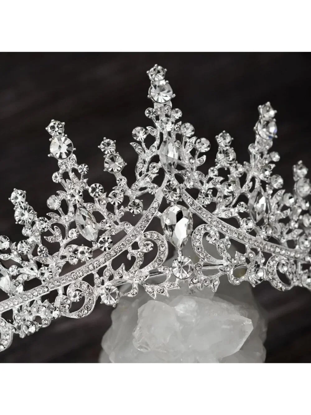 Elegant Crystal Wedding Tiara - Royal Crown Headband, Rhinestone Hair Accessory
